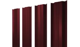 Штакетник М-образный В с прямым резом 0,5 Satin Matt TX RAL 3005 красное вино. Цена: 144 руб. Артикул: 45941
