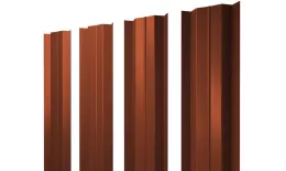 Штакетник М-образный В с прямым резом 0,5 Satin RAL 8004 терракота. Цена: 102 руб. Артикул: 38518