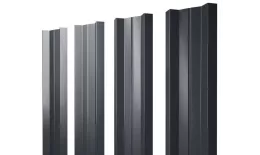 Штакетник Grand Line М-образный А 0,5 Quarzit Pro Matt RAL 7016 Антрацитово-серый. Артикул: M_76