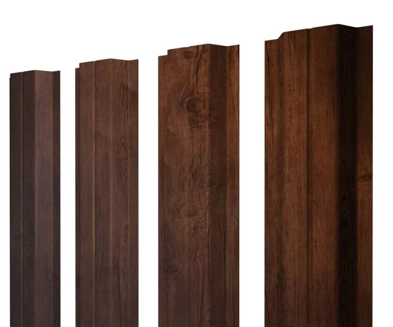 Штакетник П-образный А фигурный 0,4 Print Premium Cherry Wood Fresh TwinColor купить в екатеринбурге