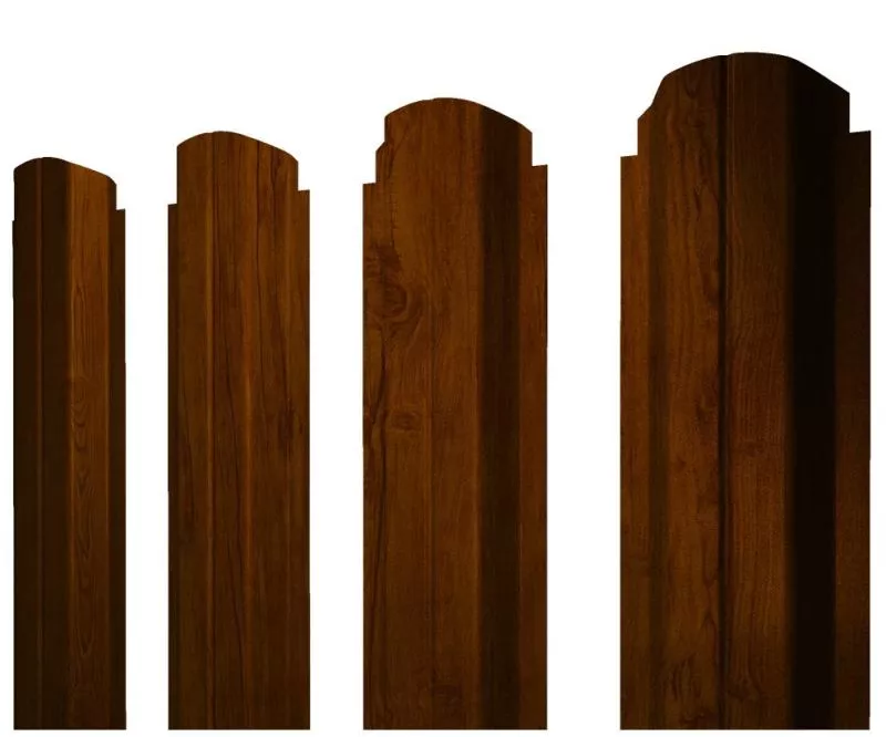 Штакетник П-образный А фигурный 0,4 Print Premium Golden Wood Intense FTC купить в екатеринбурге