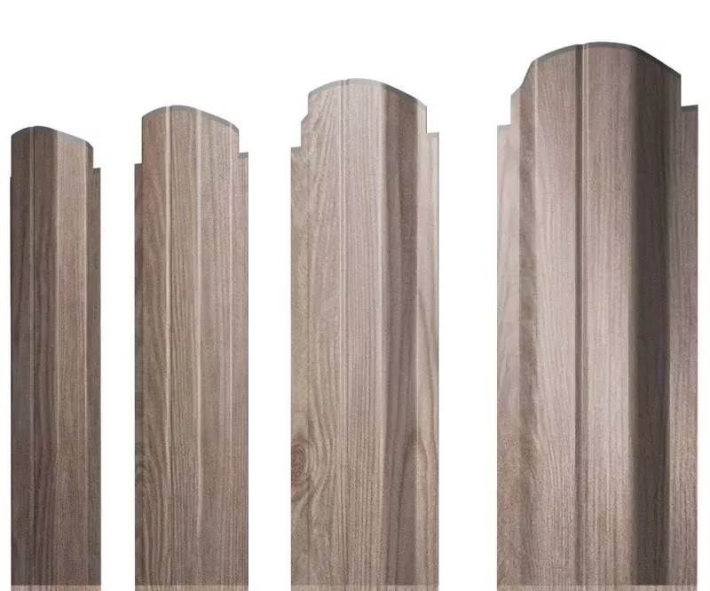 Штакетник П-образный А фигурный 0,45 Print-Double Elite White Wood купить в екатеринбурге