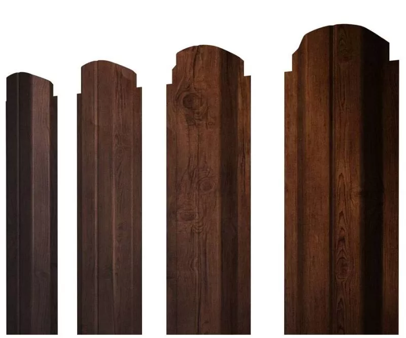 Штакетник П-образный А фигурный 0,45 Print Premium Cherry Wood Fresh TwinColor купить в екатеринбурге