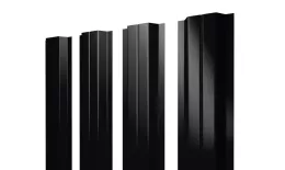 Штакетник П-образный A с прямым резом 0,45 PE RAL 9005 черный. Цена: 100 руб. Артикул: 38579