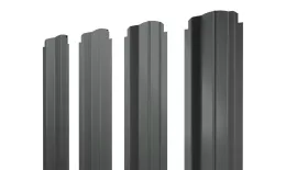 Штакетник П-образный B фигурный 0,45 PE RAL 7005 мышино-серый. Цена: 100 руб. Артикул: 39171