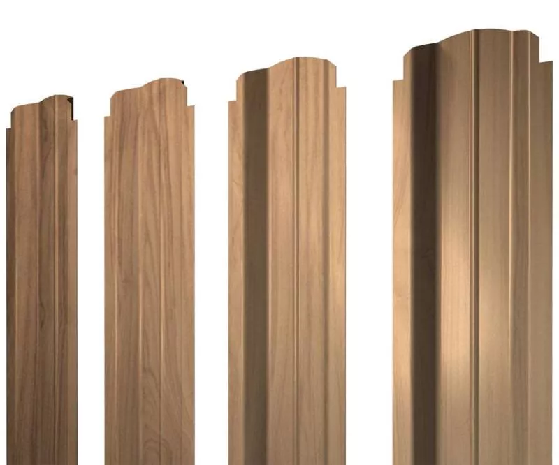 Штакетник П-образный B фигурный 0,45 Print Elite Honey Wood TwinColor купить в екатеринбурге