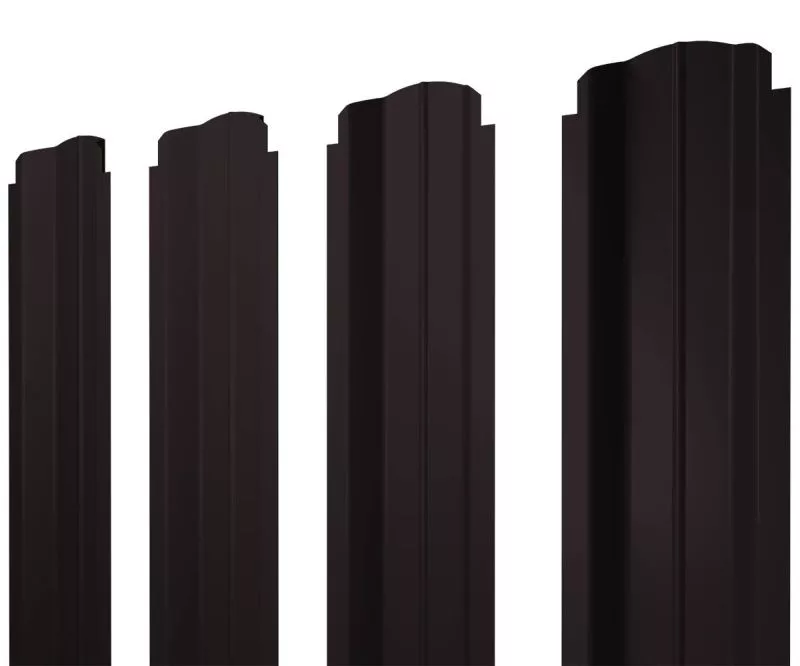 Штакетник П-образный B фигурный 0,5 PurPro RAL 9005 черный купить в екатеринбурге