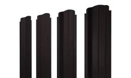 Штакетник П-образный B фигурный 0,5 PurPro RAL 9005 черный. Артикул: 38658