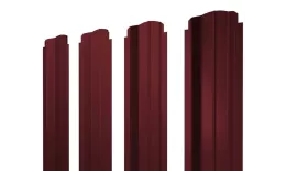 Штакетник П-образный B фигурный 0,5 Satin RAL 3005 красное вино. Цена: 99 руб. Артикул: 38665