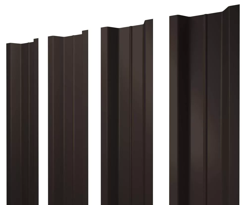 Штакетник П-образный В с прямым резом 0,45 Drap TX RR 32 темно-коричневый купить в екатеринбурге