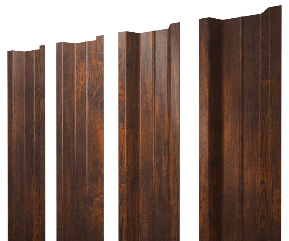 Штакетник П-образный В с прямым резом 0,45 Print Elite Chestnut Wood купить в екатеринбурге