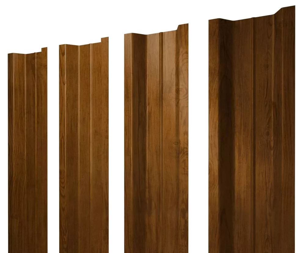 Штакетник П-образный В с прямым резом 0,45 Print Elite Golden Wood TwinColor купить в екатеринбурге