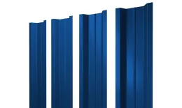 Штакетник П-образный В с прямым резом 0,5 Satin RAL 5005 сигнальный синий. Цена: 117 руб. Артикул: 46113