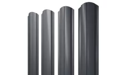 Штакетник Полукруглый Slim фигурный 0,45 Drap RAL 7024 мокрый асфальт. Цена: 104 руб. Артикул: 39411