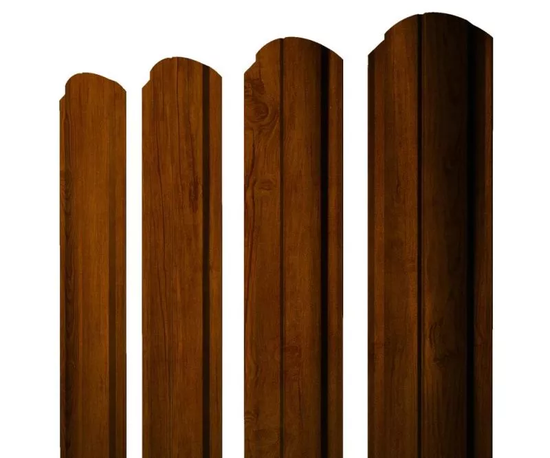 Штакетник Полукруглый Slim фигурный 0,45 Print-Double Premium Golden Wood Intense F купить в екатеринбурге
