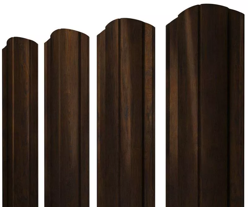 Штакетник Полукруглый Slim фигурный 0,45 Print Elite Chestnut Wood купить в екатеринбурге