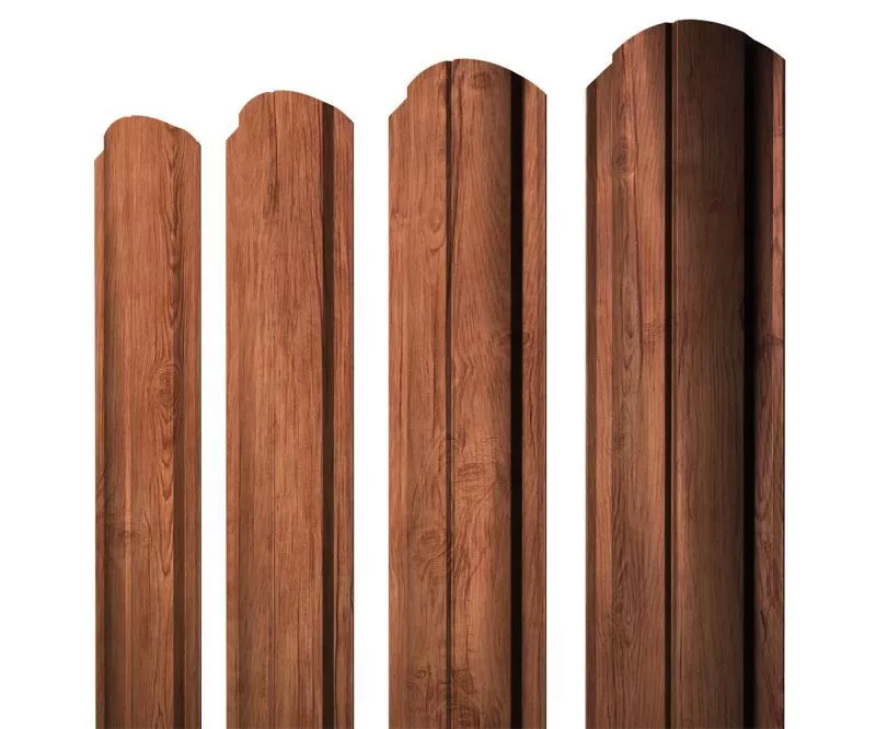 Штакетник Полукруглый Slim фигурный 0,45 Print Premium Rowan Wood Intense FTC купить в екатеринбурге