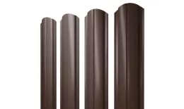 Штакетник Полукруглый Slim фигурный 0,5 Satin Matt TX RAL 8017 шоколад. Цена: 150 руб. Артикул: 46185