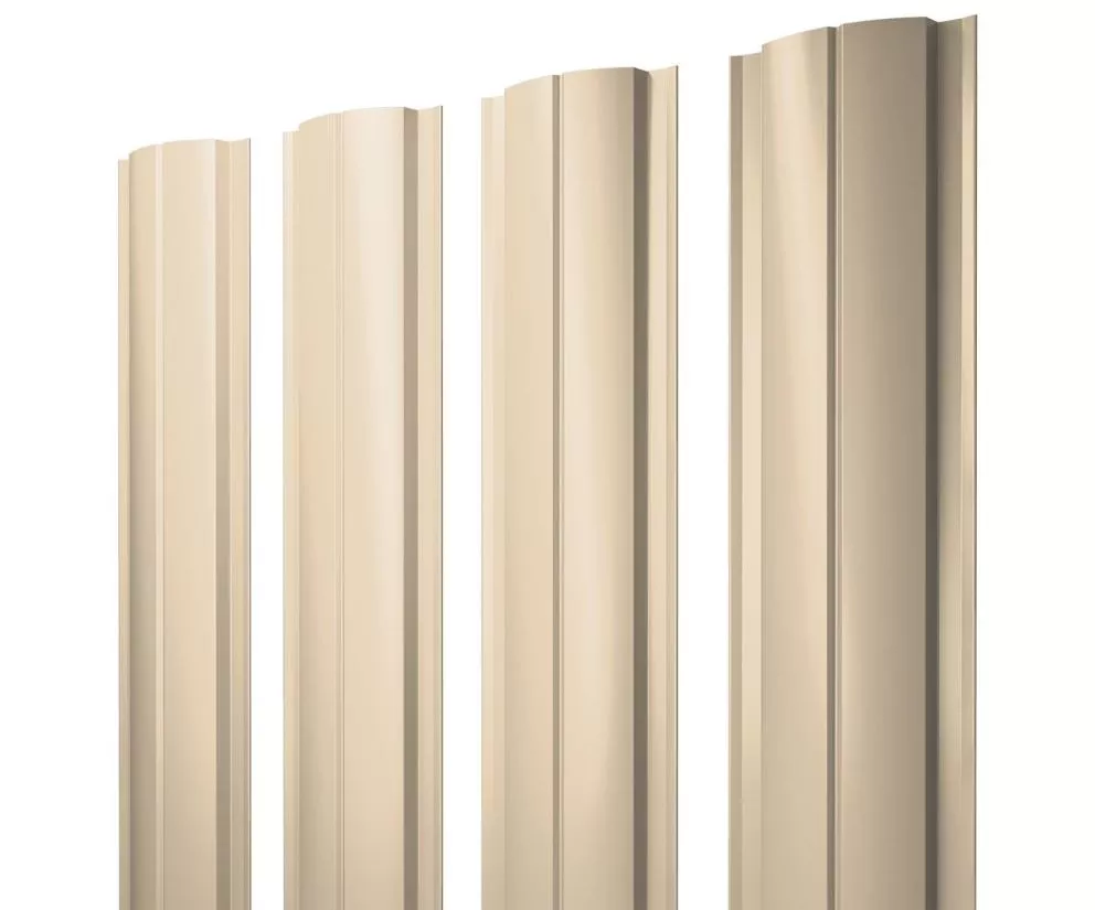 Штакетник Полукруглый Slim с прямым резом 0,45 Drap TX RAL 1015 светлая слоновая кость купить в екатеринбурге