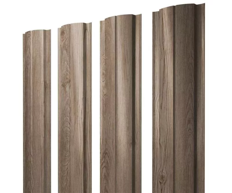 Штакетник Полукруглый Slim с прямым резом 0,45 Print-Double Elite White Wood купить в екатеринбурге