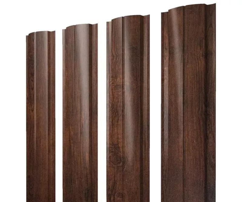 Штакетник Полукруглый Slim с прямым резом 0,45 Print-Double Premium Cherry Wood Dark F купить в екатеринбурге