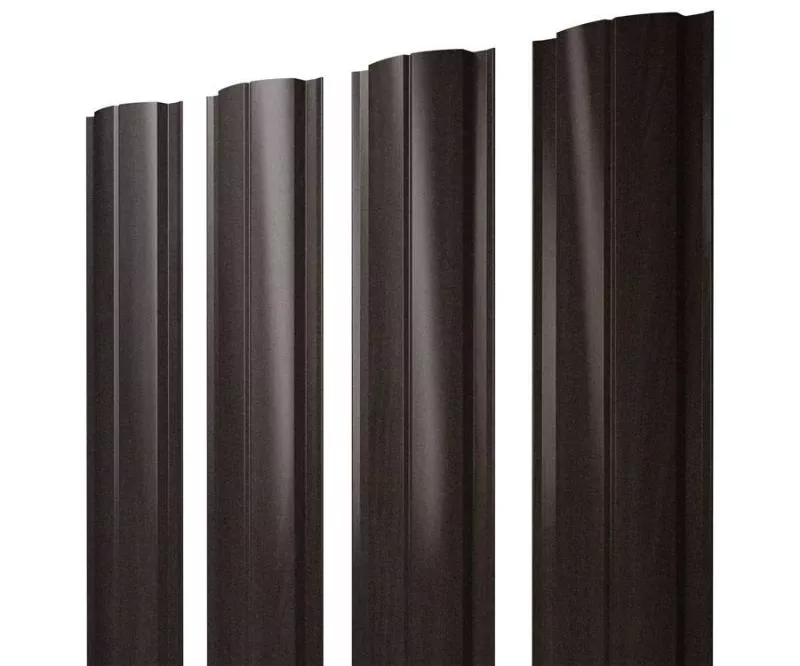 Штакетник Полукруглый Slim с прямым резом 0,45 Print Elite Coffee Wood Blesk TwinColor купить в екатеринбурге