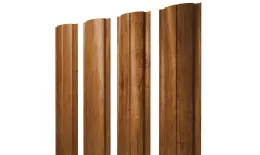 Штакетник Полукруглый Slim с прямым резом 0,45 Print Elite Golden Wood TwinColor. Цена: 131 руб. Артикул: 38804