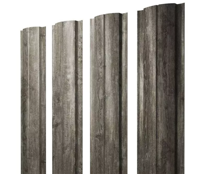 Штакетник Полукруглый Slim с прямым резом 0,45 Print Elite Nordic Wood TwinColor купить в екатеринбурге