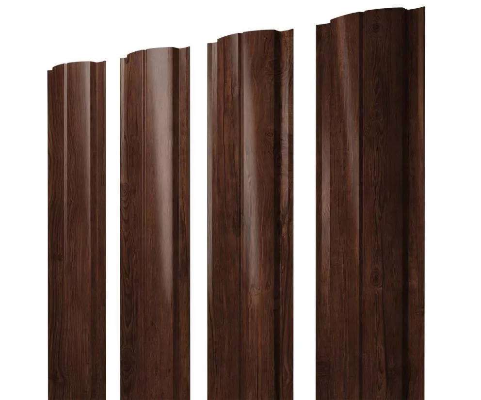 Штакетник Полукруглый Slim с прямым резом 0,45 Print Premium Cherry Wood купить в екатеринбурге