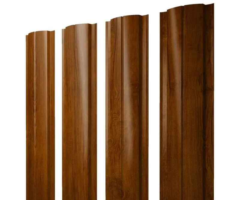 Штакетник Полукруглый Slim с прямым резом 0,45 Print Premium Golden Wood Intense FTC купить в екатеринбурге