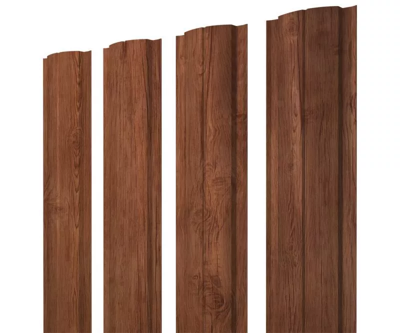 Штакетник Полукруглый Slim с прямым резом 0,45 Print Premium Rowan Wood Intense FTC купить в екатеринбурге