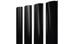 Штакетник Полукруглый Slim с прямым резом 0,5 Satin Matt TX RAL 9005 черный. Цена: 151 руб. Артикул: 46158