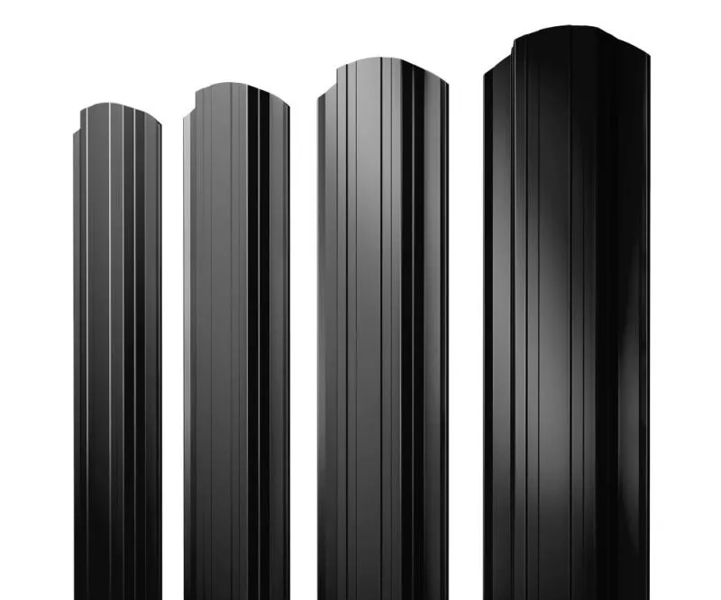 Штакетник Прямоугольный фигурный 0,45 Drap-double TX RAL 9005 черный купить в екатеринбурге
