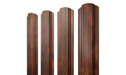 Штакетник Прямоугольный фигурный 0,45 Print Elite Chestnut Wood TwinColor. Артикул: 39004