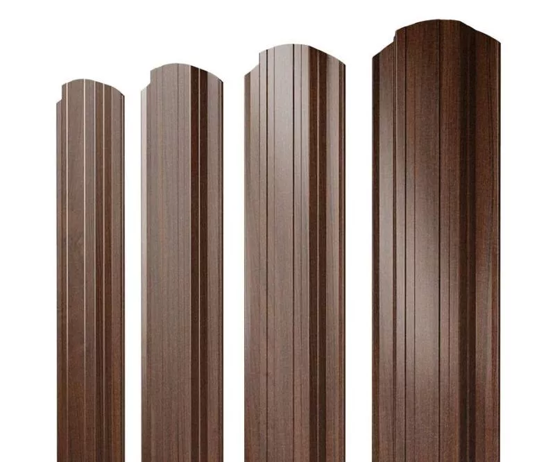 Штакетник Прямоугольный фигурный 0,45 Print Elite Choco Wood TwinColor купить в екатеринбурге
