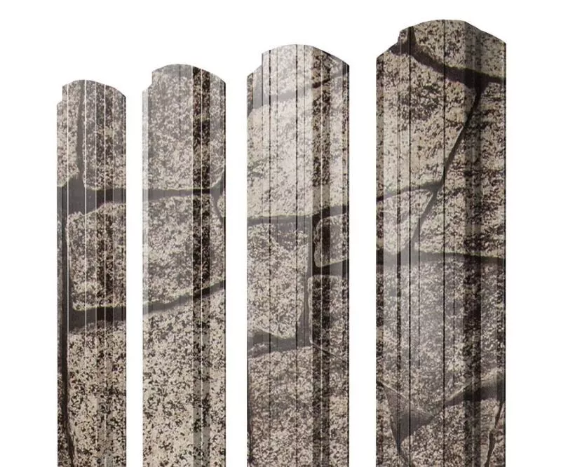 Штакетник Прямоугольный фигурный 0,45 Print Elite King Stone TwinColor купить в екатеринбурге