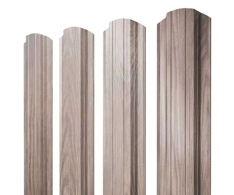 Штакетник Прямоугольный фигурный 0,45 Print Elite White Wood TwinColor купить в екатеринбурге