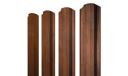 Штакетник Прямоугольный фигурный 0,45 Print Premium Golden Wood Fresh TwinColor. Артикул: 39017