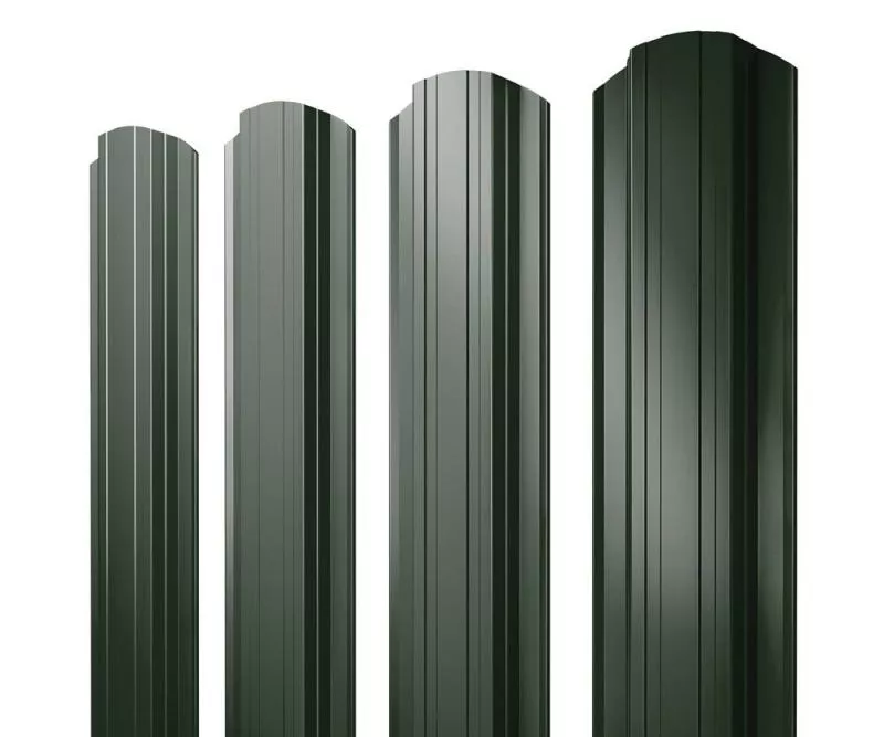 Штакетник Прямоугольный фигурный 0,5 GreenCoat Pural BT RR 11 темно-зеленый (RAL 6020 хромовая зелень) купить в екатеринбурге