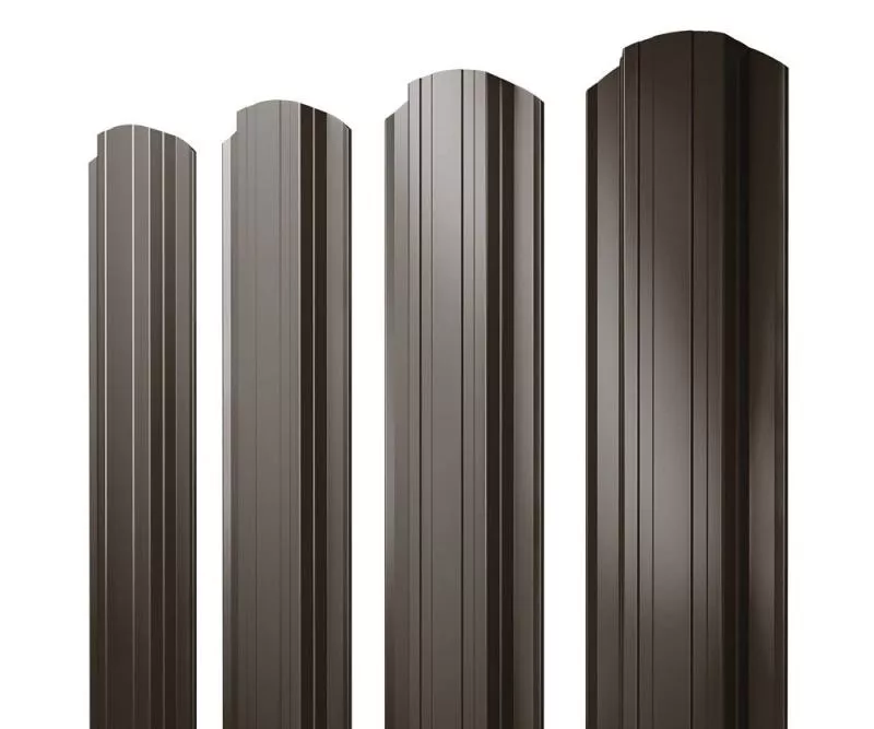 Штакетник Прямоугольный фигурный 0,5 GreenCoat Pural BT RR 32 темно-коричневый (RAL 8019 серо-коричневый) купить в екатеринбурге