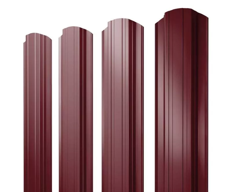 Штакетник Прямоугольный фигурный 0,5 Satin Matt TX RAL 3005 красное вино купить в екатеринбурге