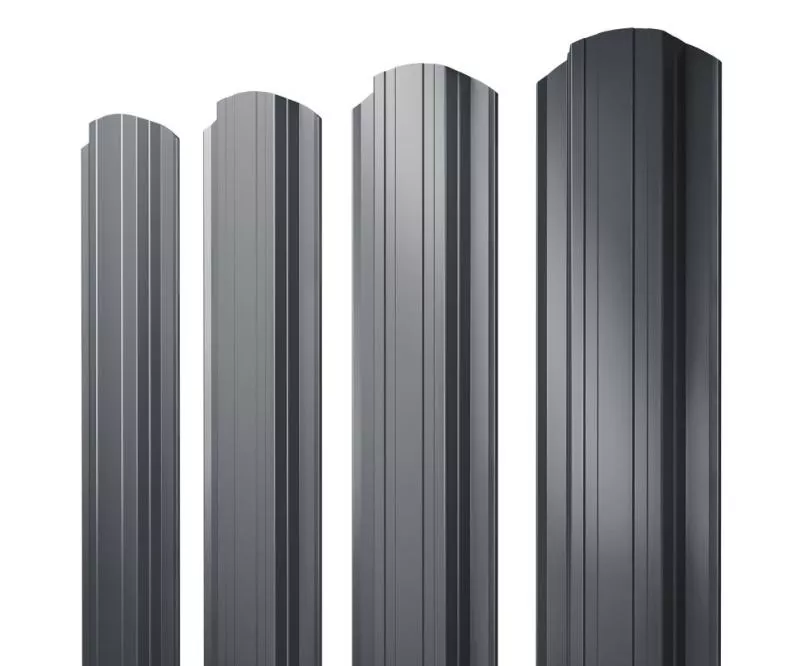 Штакетник Прямоугольный фигурный 0,5 Satin Matt TX RAL 7024 мокрый асфальт купить в екатеринбурге