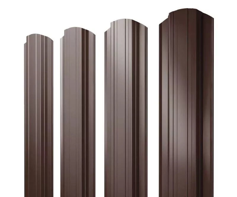 Штакетник Прямоугольный фигурный 0,5 Satin Matt TX RAL 8017 шоколад купить в екатеринбурге