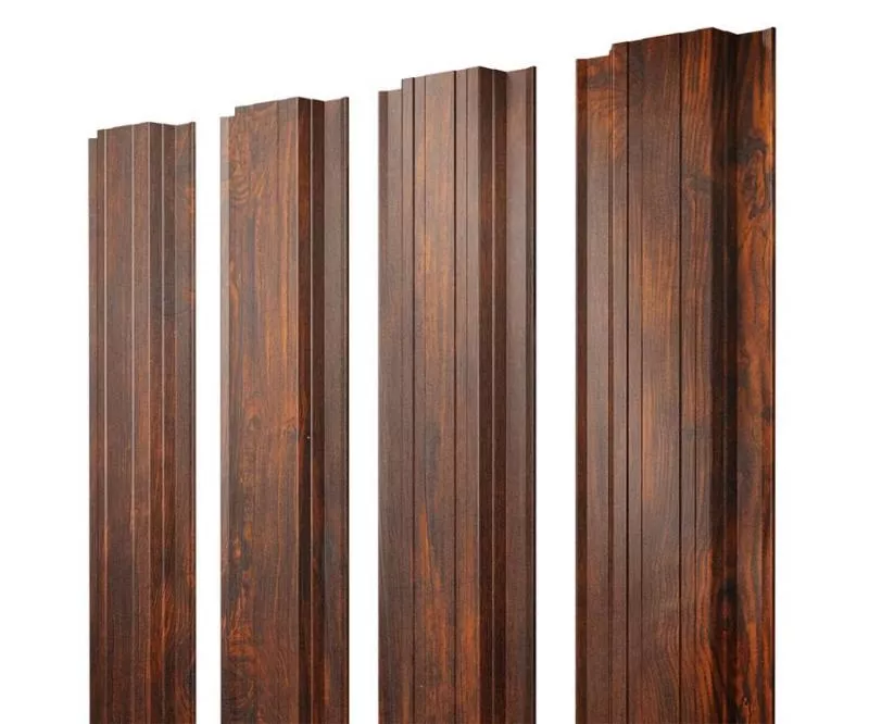 Штакетник Прямоугольный с прямым резом 0,45 Print Elite Chestnut Wood TwinColor купить в екатеринбурге