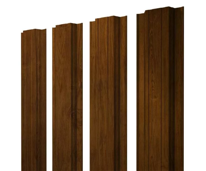 Штакетник Прямоугольный с прямым резом 0,45 Print Elite Golden Wood TwinColor купить в екатеринбурге