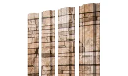 Штакетник Прямоугольный с прямым резом 0,45 Print Elite Sand Stone TwinColor. Артикул: 38937