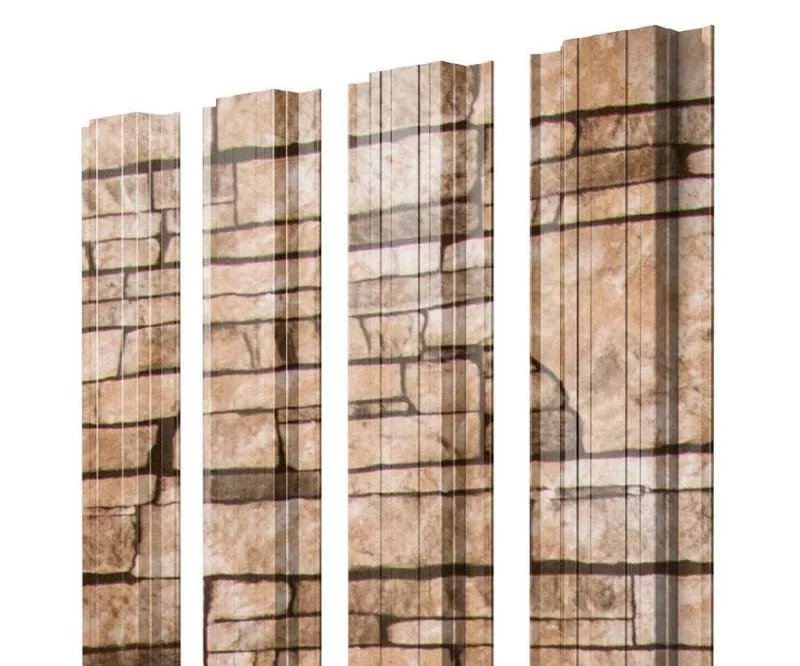 Штакетник Прямоугольный с прямым резом 0,45 Print Elite Sand Stone TwinColor купить в екатеринбурге