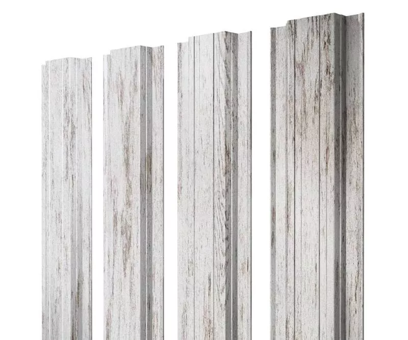 Штакетник Прямоугольный с прямым резом 0,45 Print Elite Snow Wood TwinColor купить в екатеринбурге