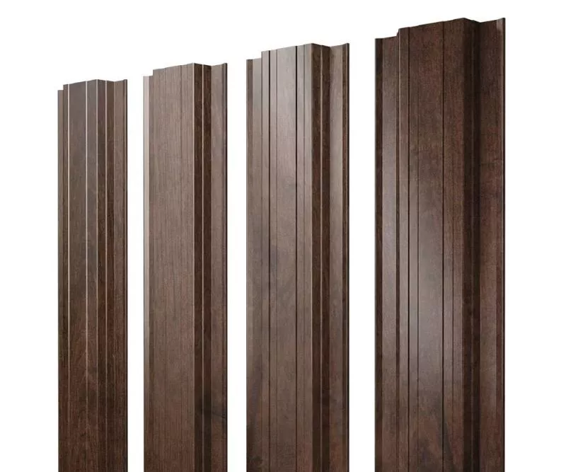 Штакетник Прямоугольный с прямым резом 0,45 Print Premium Antique Wood TwinColor купить в екатеринбурге