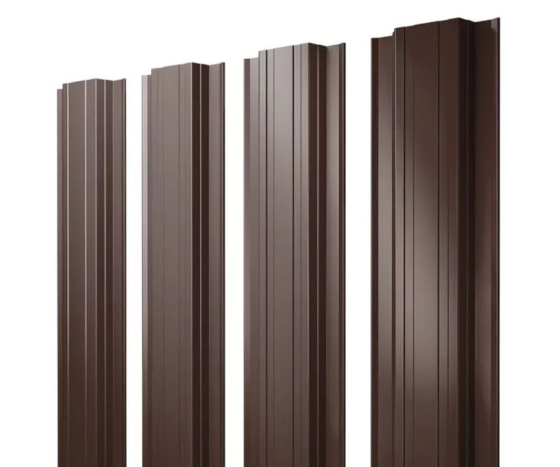 Штакетник Прямоугольный с прямым резом 0,5 Satin Matt RAL 8017 шоколад купить в екатеринбурге